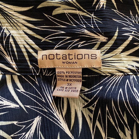 Vintage Notations Women’s Blouse 3X - Picture 13 of 14